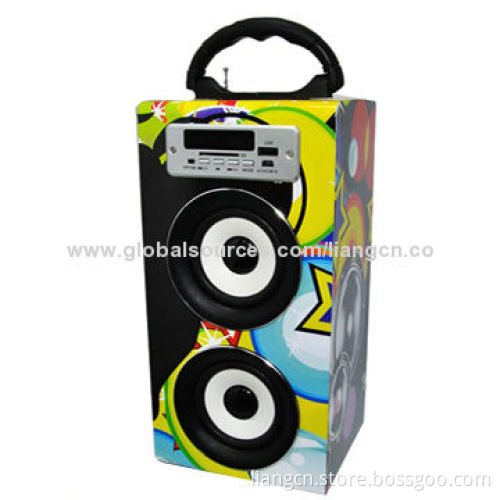 Portable Stereo Sound Outdoor Wooden Speaker with Bluetooth Optional